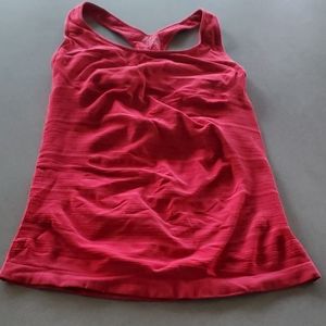 Electric yoga tank - soft heather red